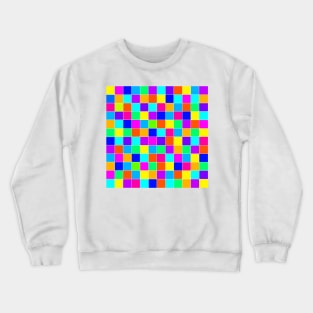 Random Colorful Squares With White Lines Crewneck Sweatshirt